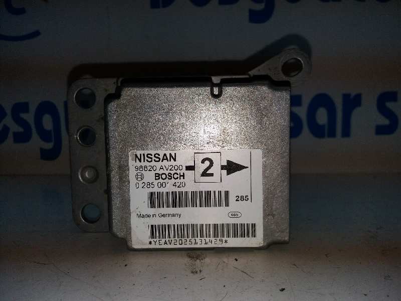 Recambio de centralita airbag para nissan primera berlina (p12) acenta referencia OEM IAM 0285001420 98820AV200  Recambio de centralita airbag para nissan primera berlina (p12) acenta referencia OEM IAM 0285001420 98820AV200