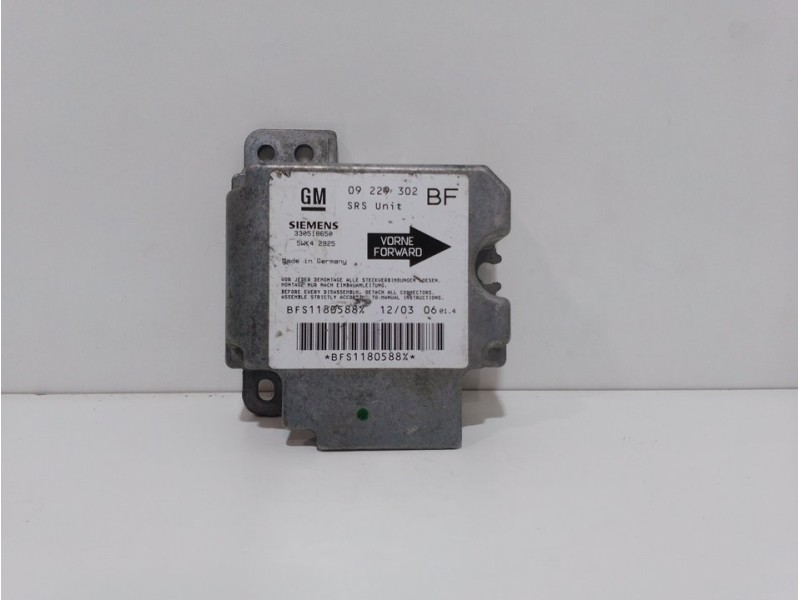 Recambio de centralita airbag para opel zafira a elegance referencia OEM IAM 330518650 09229302 