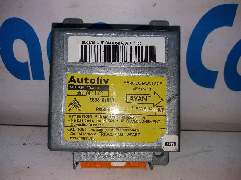 Recambio de centralita airbag para peugeot 206 berlina gt referencia OEM IAM 550541500 9636894080 