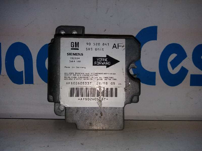 Recambio de centralita airbag para opel zafira a elegance referencia OEM IAM 1923594 90520841AF 