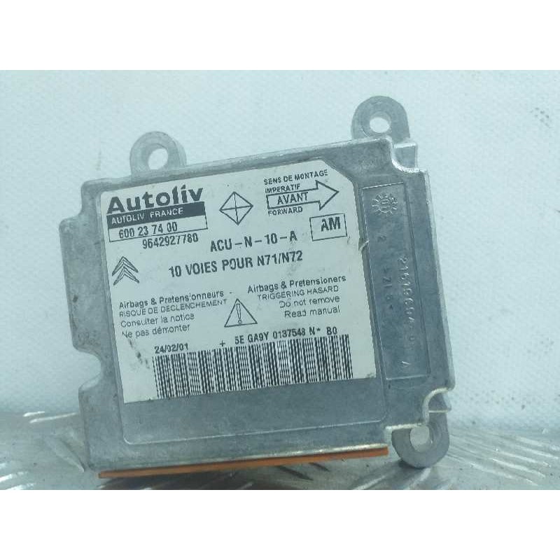 Recambio de centralita airbag para citroën xsara berlina 1.6i 16v sx referencia OEM IAM 600237400 9642927780 