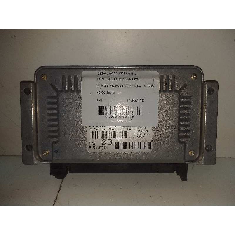Recambio de centralita motor uce para citroën xsara berlina 1.6i sx referencia OEM IAM 0261204939 9633184780 