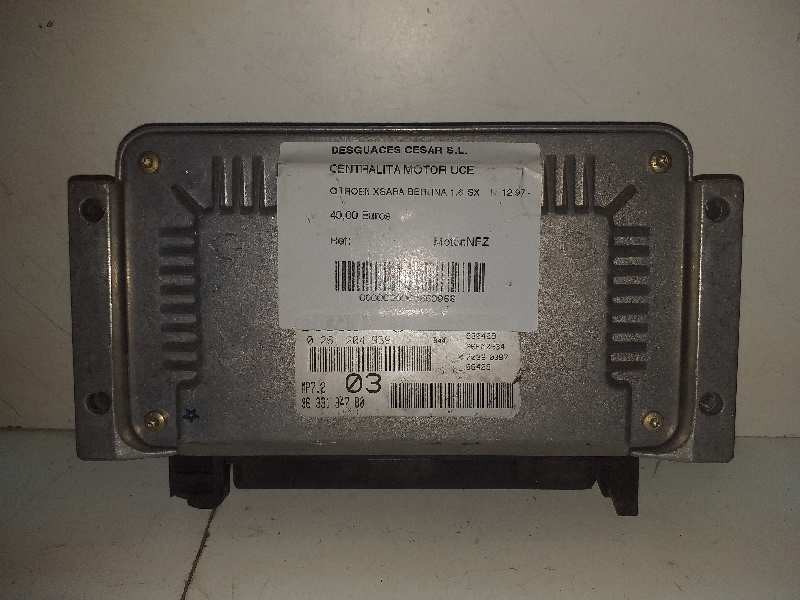 Recambio de centralita motor uce para citroën xsara berlina 1.6i sx referencia OEM IAM 0261204939 9633184780 