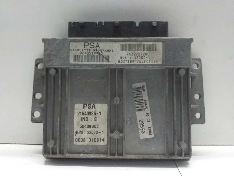 Recambio de centralita motor uce para citroën xsara picasso 1.8 16v referencia OEM IAM 9640514780  