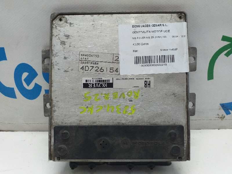 Recambio de centralita motor uce para mg mg zr (f/rf) 105 referencia OEM IAM NNN100752  