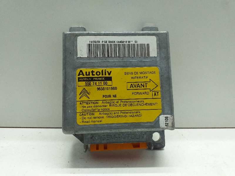 Recambio de centralita airbag para citroën xsara berlina 1.9 td sx referencia OEM IAM 550741100 9638101980  Recambio de centralita airbag para citroën xsara berlina 1.9 td sx referencia OEM IAM 550741100 9638101980