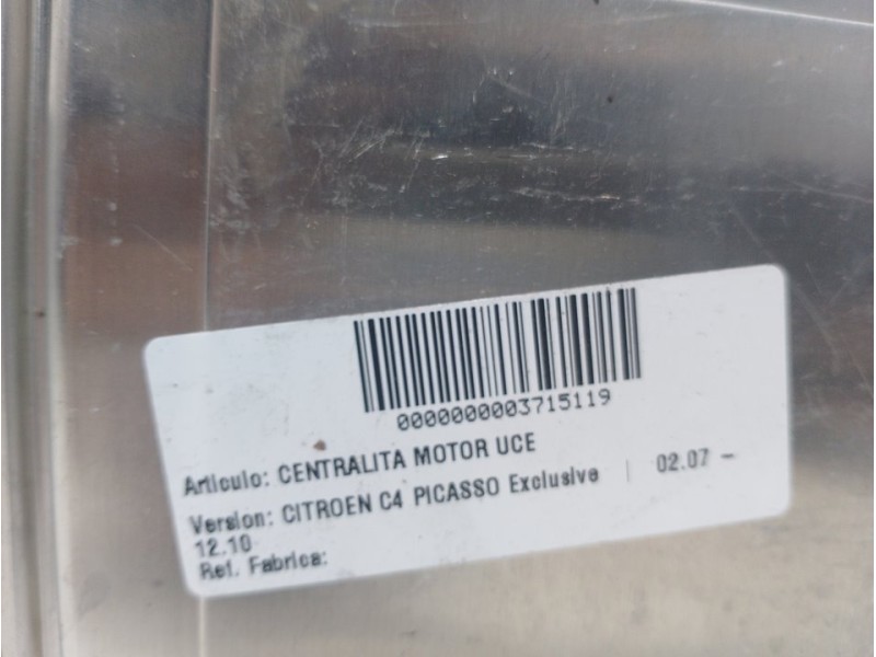 Recambio de centralita motor uce para citroën c4 picasso exclusive referencia OEM IAM  9663476380 0281012981