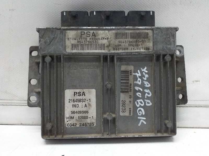 Recambio de centralita motor uce para citroën xsara picasso 1.8 16v referencia OEM IAM 9643786580  