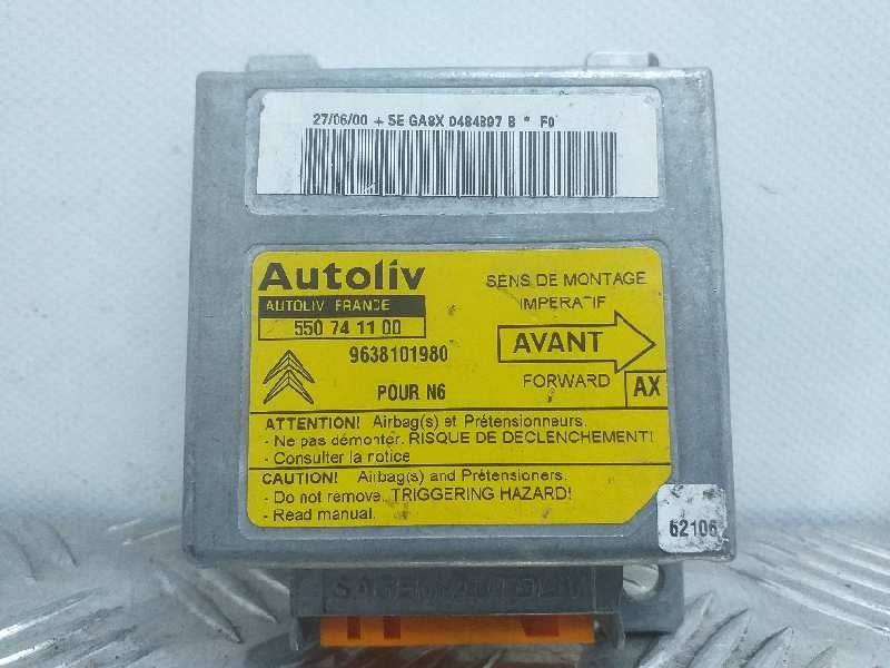Recambio de centralita airbag para citroën xsara berlina 1.9 td sx referencia OEM IAM 9638101980  