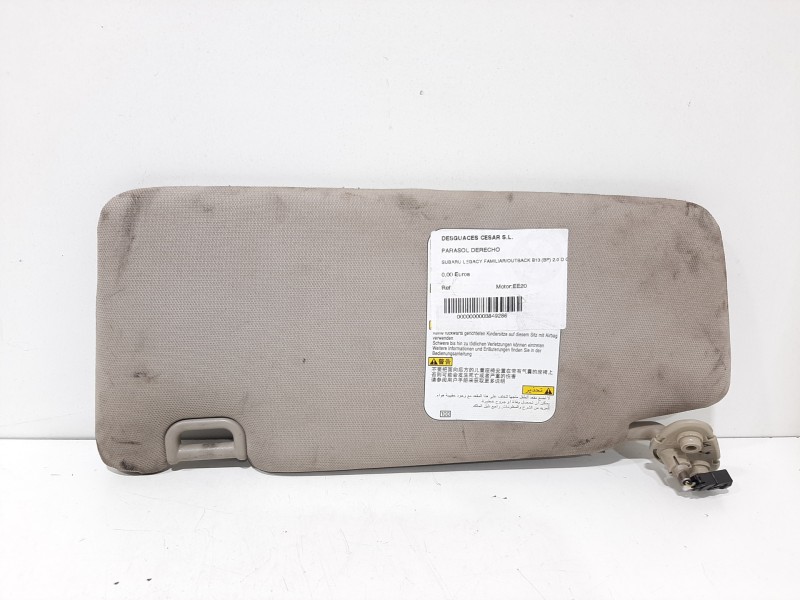 Recambio de parasol derecho para subaru legacy familiar/outback b13 (bp) 2.0 d classic sw referencia OEM IAM   