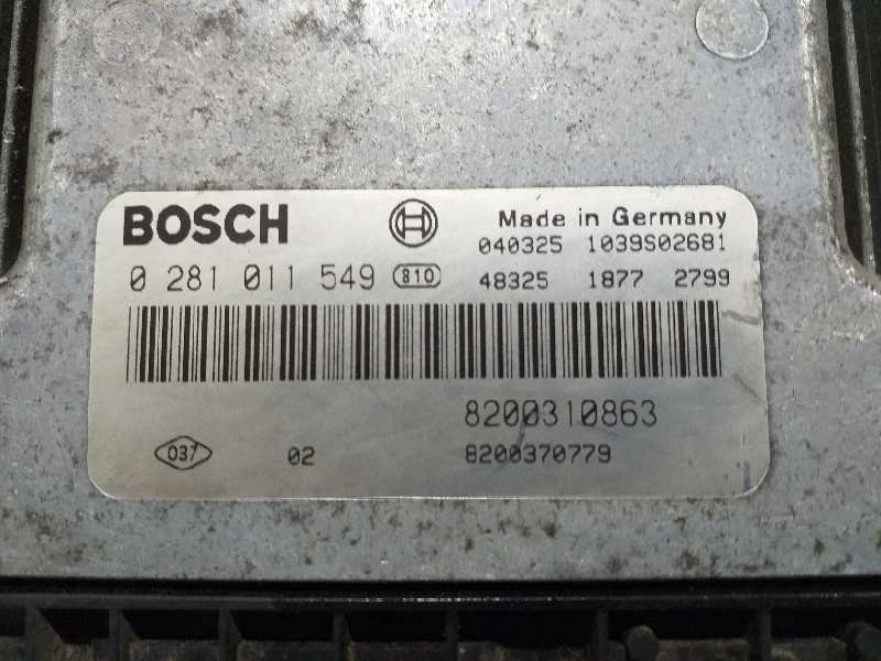 Recambio de centralita motor uce para renault scenic ii authentique referencia OEM IAM 0281011549 8200310863 