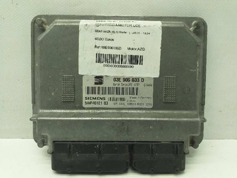 Recambio de centralita motor uce para seat ibiza (6l1) stella referencia OEM IAM 5WP4012103 03E906033D 