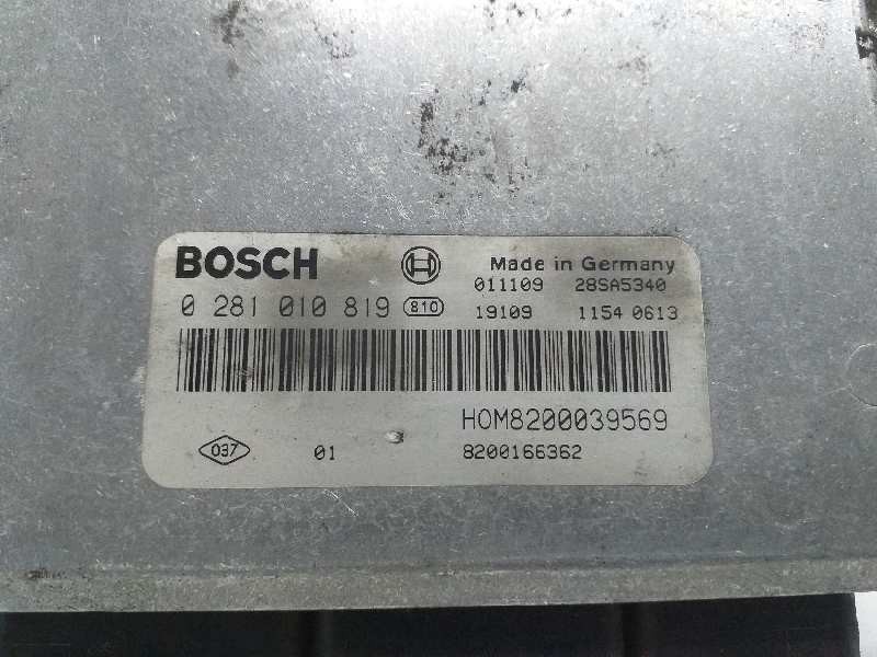 Recambio de centralita motor uce para renault scenic (ja..) 1.9 dci authentique referencia OEM IAM 0281010819 HOM8200039569 8200