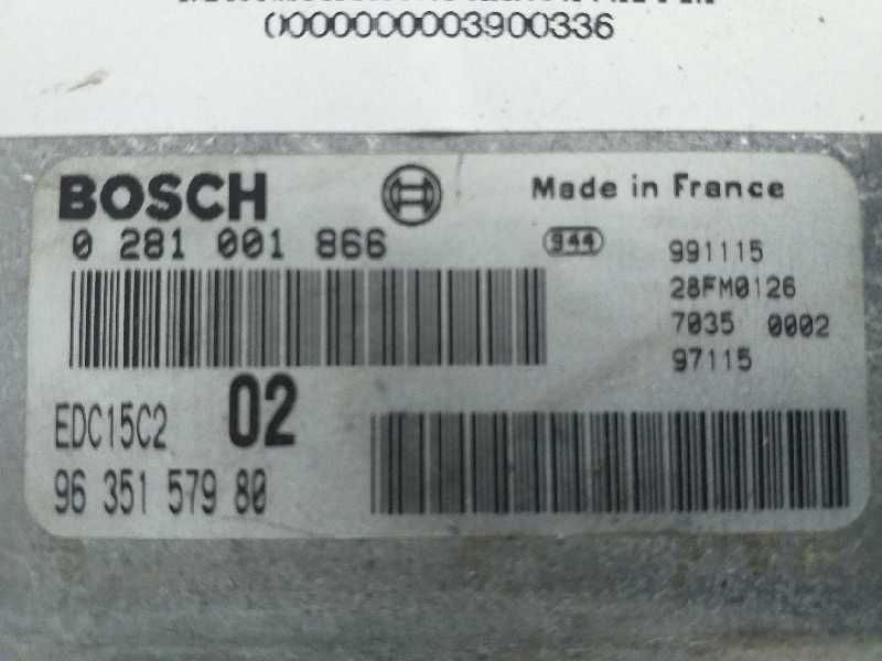 Recambio de centralita motor uce para peugeot 206 berlina xs referencia OEM IAM 0261001866 9635157980 