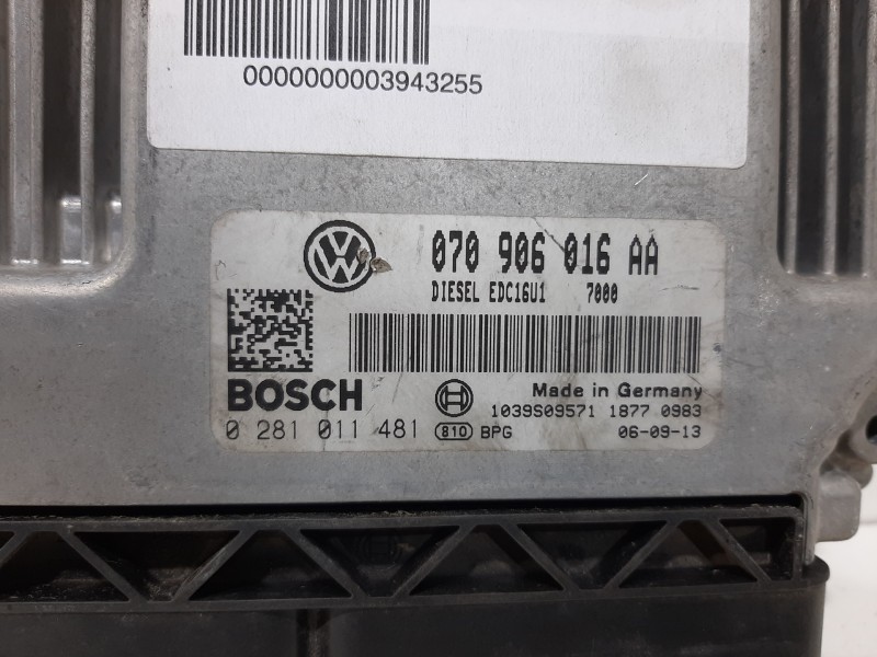 Recambio de centralita motor uce para volkswagen touareg (7la) tdi v10 referencia OEM IAM 070906016AA 0281011481 
