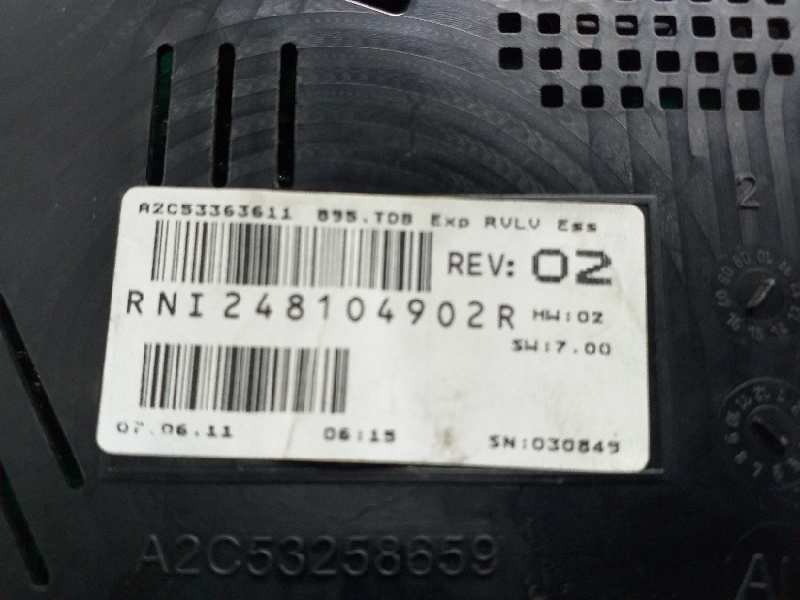 Recambio de cuadro instrumentos para renault megane iii sport tourer emotion referencia OEM IAM 248104902R  