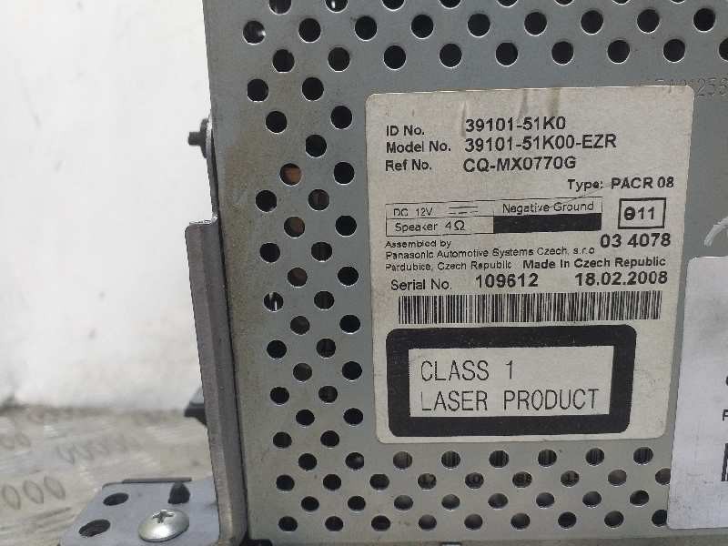 Recambio de sistema audio / radio cd para opel agila b enjoy referencia OEM IAM 3910151K0  