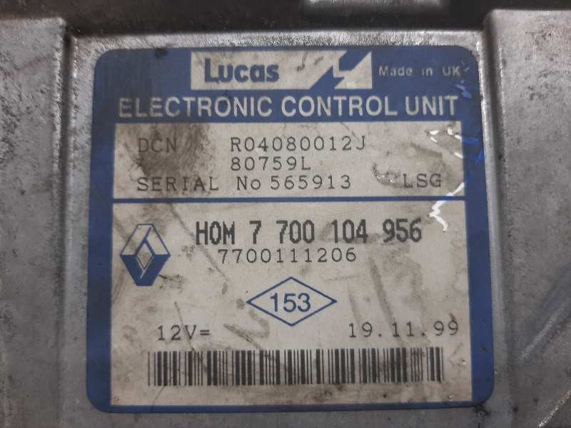 Recambio de centralita motor uce para renault kangoo (f/kc0) alize referencia OEM IAM 7700104956  