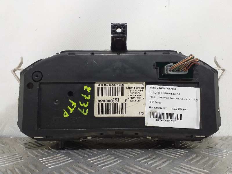 Recambio de cuadro instrumentos para renault megane ii familiar authentique referencia OEM IAM 8200408787 4BBJ048130 