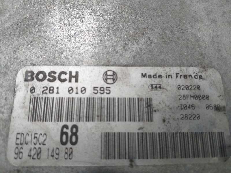 Recambio de centralita motor uce para citroën xsara picasso 2.0 hdi referencia OEM IAM 0281010595 9642014980 