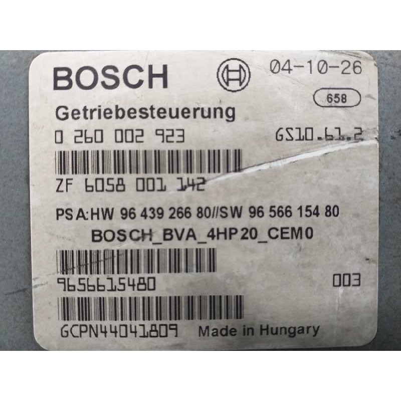 Recambio de centralita motor uce para citroën xsara berlina 2.0 hdi exclusive (66kw) referencia OEM IAM 0260002923 9656615480 