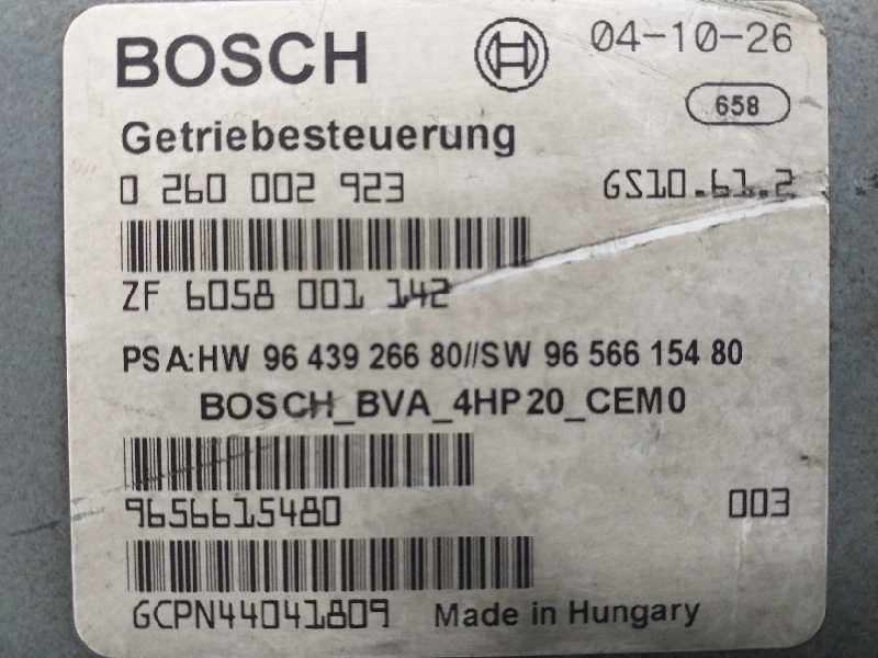 Recambio de centralita motor uce para citroën xsara berlina 2.0 hdi exclusive (66kw) referencia OEM IAM 0260002923 9656615480 