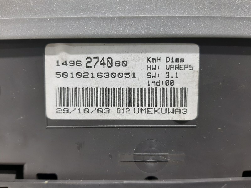 Recambio de cuadro instrumentos para peugeot 807 sv referencia OEM IAM 1496274080  