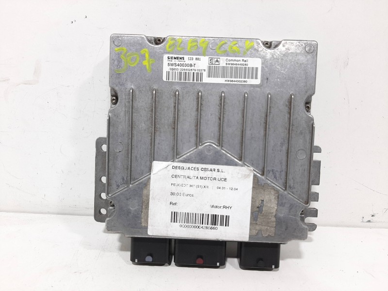 Recambio de centralita motor uce para peugeot 307 (s1) xr referencia OEM IAM HW9644302380  