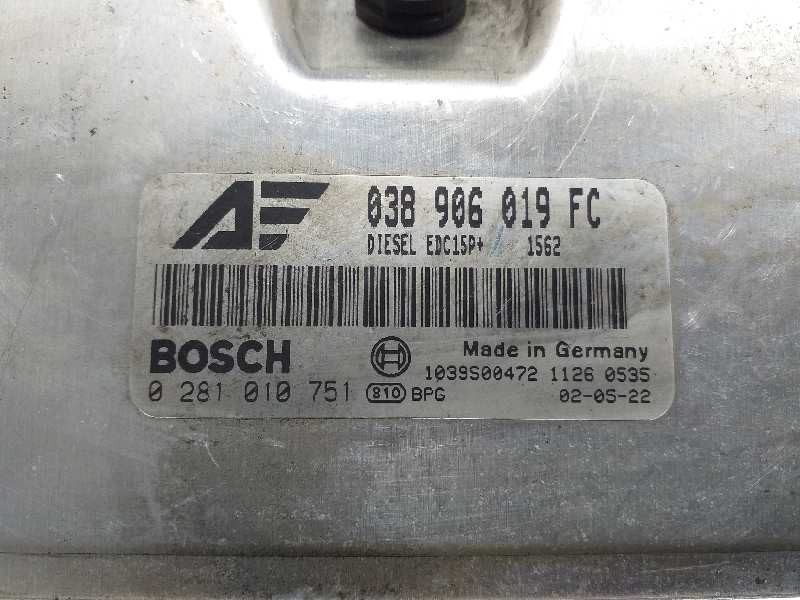 Recambio de centralita motor uce para seat alhambra (7v9) sport referencia OEM IAM 0281010751 038906019FC 