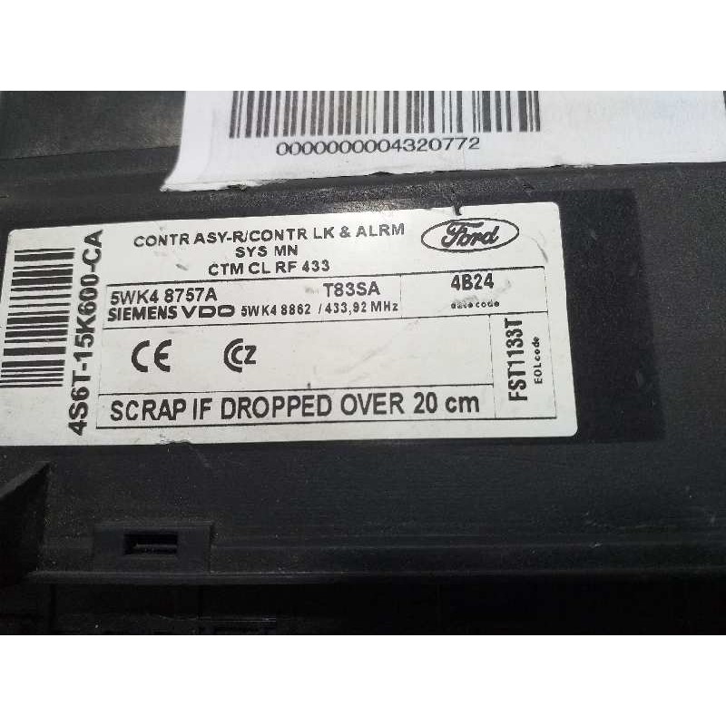 Recambio de modulo electronico para ford fiesta (cbk) ghia referencia OEM IAM 5WK48757A  