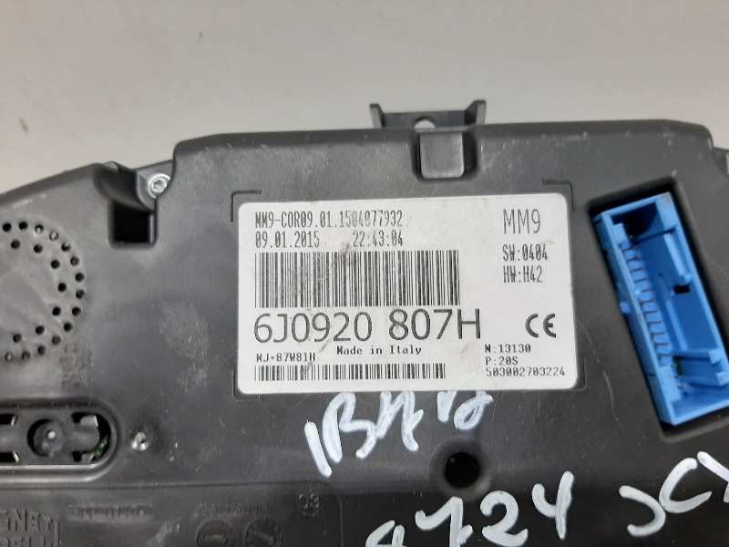 Recambio de cuadro instrumentos para seat ibiza st (6j8) reference referencia OEM IAM 6J0920807H  