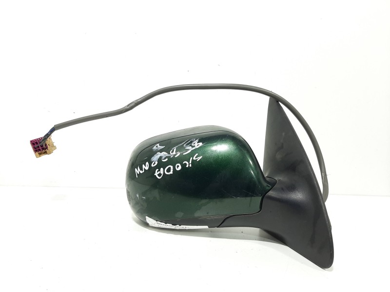 Recambio de retrovisor derecho para skoda fabia (6y2/6y3) comfort referencia OEM IAM 6Y1857502CA VERDE ELÉCTRICO