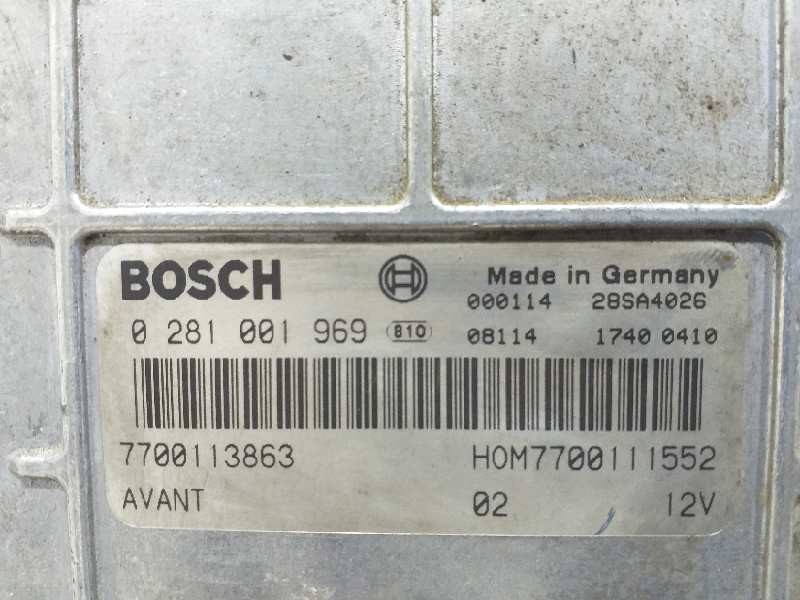 Recambio de centralita motor uce para renault megane i fase 2 classic (la..) 1.9 dti century referencia OEM IAM 0281011969 77001