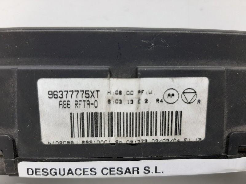 Recambio de mando calefaccion / aire acondicionado para citroën c3 1.4 hdi exclusive referencia OEM IAM 96377775XT  