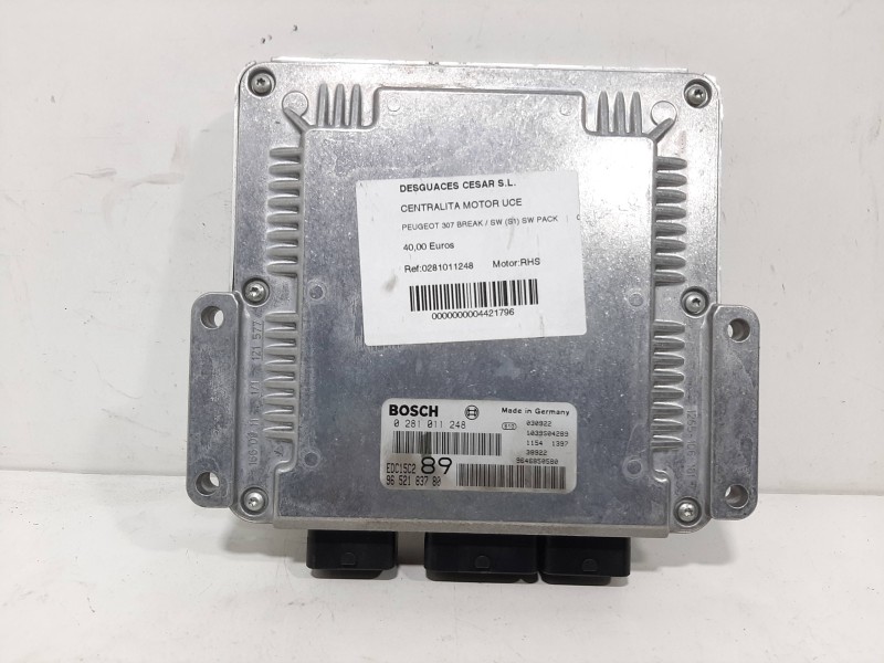 Recambio de centralita motor uce para peugeot 307 break / sw (s1) sw pack referencia OEM IAM 0281011248   Recambio de centralita motor uce para peugeot 307 break / sw (s1) sw pack referencia OEM IAM 0281011248