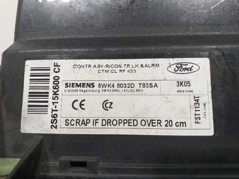 Recambio de modulo confort para ford fiesta (cbk) futura referencia OEM IAM 5WK48032D 2S6T15K600CF 