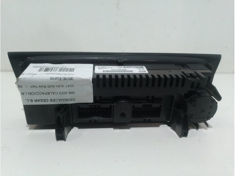 Recambio de mando calefaccion / aire acondicionado para seat ibiza (6j5) style tech referencia OEM IAM 6J0820043  