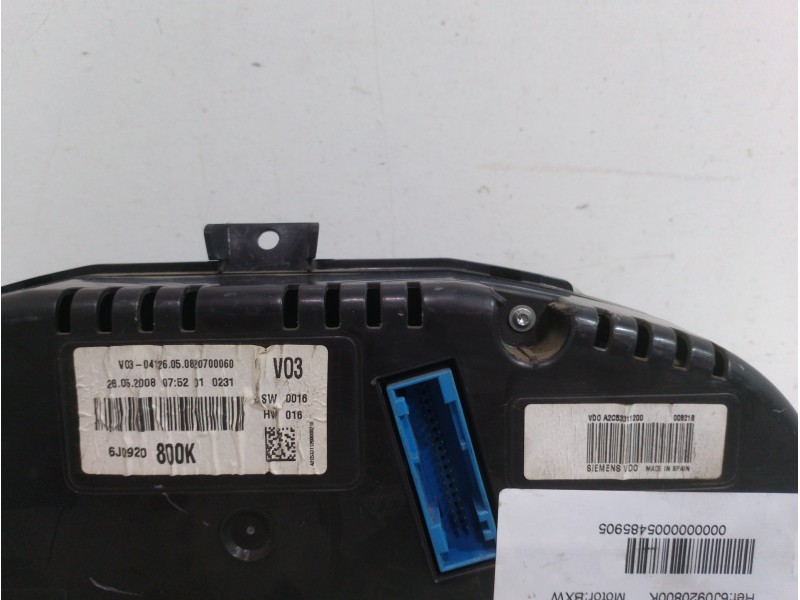 Recambio de cuadro instrumentos para seat ibiza (6j5) reference referencia OEM IAM 6J0920800K  