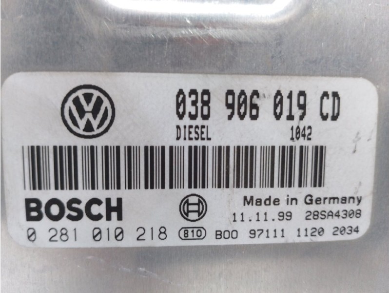 Recambio de centralita motor uce para volkswagen passat berlina (3b2) comfortline referencia OEM IAM 038906019CD  