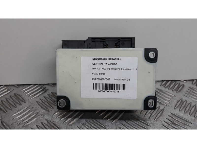 Recambio de centralita airbag para renault megane iii coupe dynamique referencia OEM IAM 285586254R  