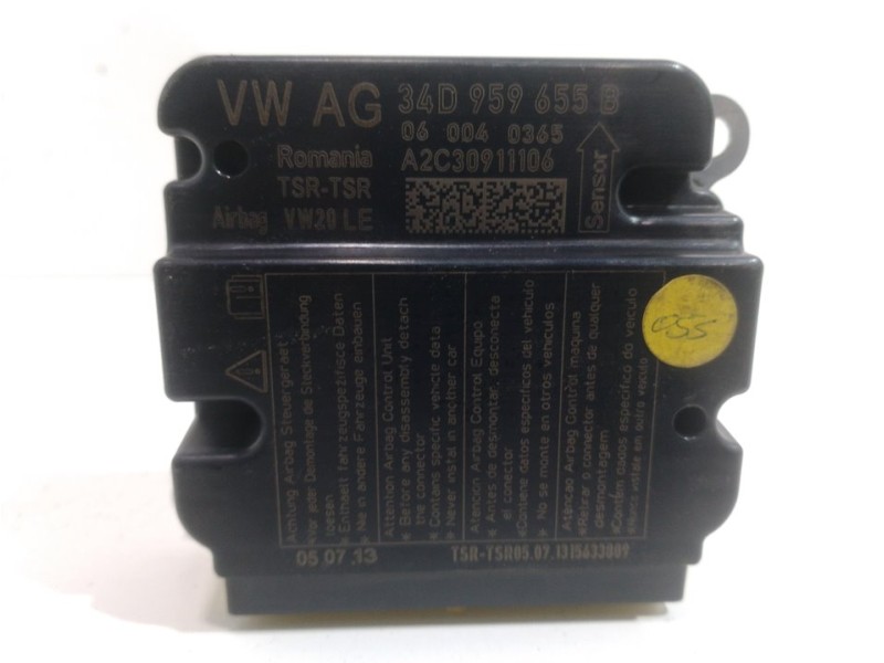 Recambio de centralita airbag para skoda rapid active referencia OEM IAM 34D959655B  
