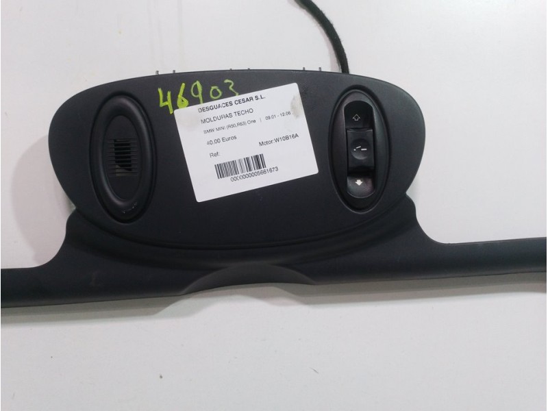 Recambio de molduras techo para bmw mini (r50,r53) one referencia OEM IAM   