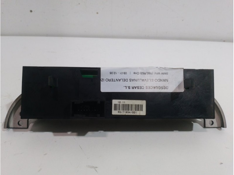 Recambio de mando elevalunas delantero izquierdo para bmw mini (r50,r53) one referencia OEM IAM 61316958027  