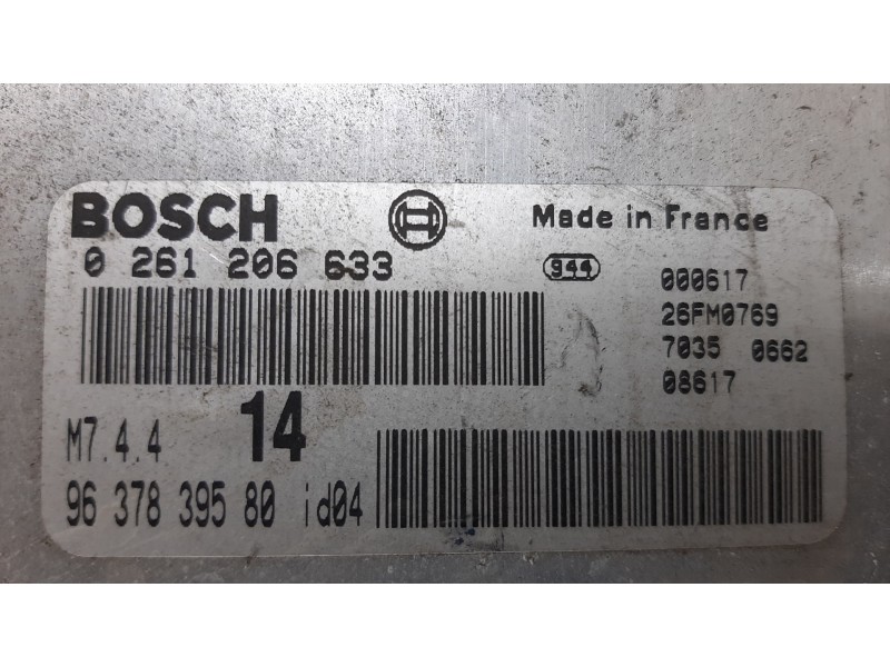 Recambio de centralita motor uce para citroën xsara picasso 1.6 básico referencia OEM IAM 0261206633 9637839580 