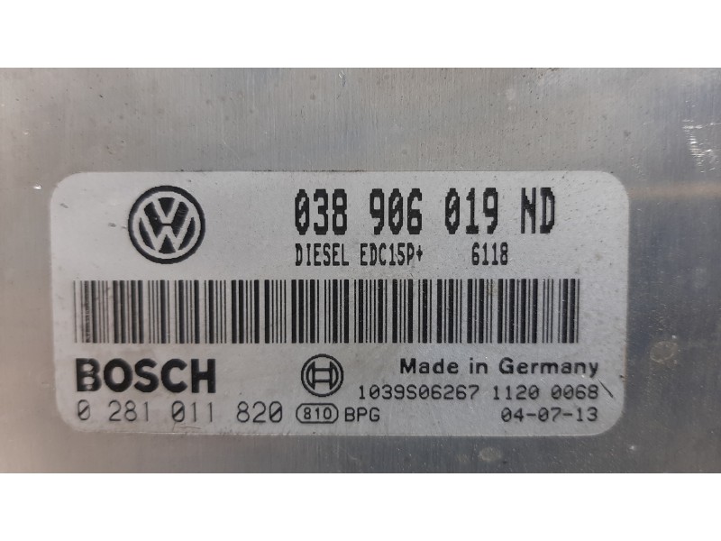 Recambio de centralita motor uce para volkswagen polo (9n1) gt referencia OEM IAM 038906019ND 0281011820 