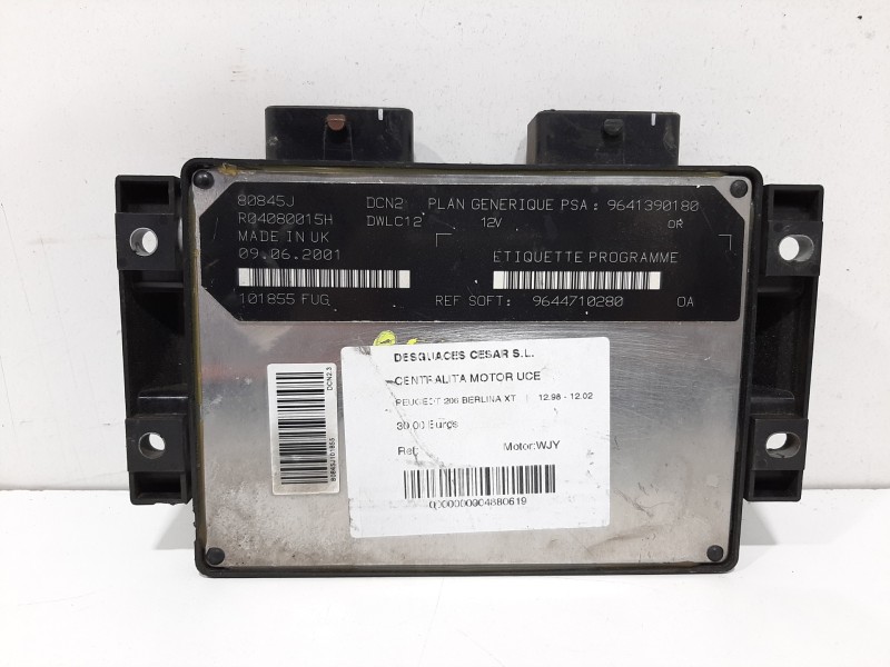 Recambio de centralita motor uce para peugeot 206 berlina xt referencia OEM IAM 9644710280 9641390180 
