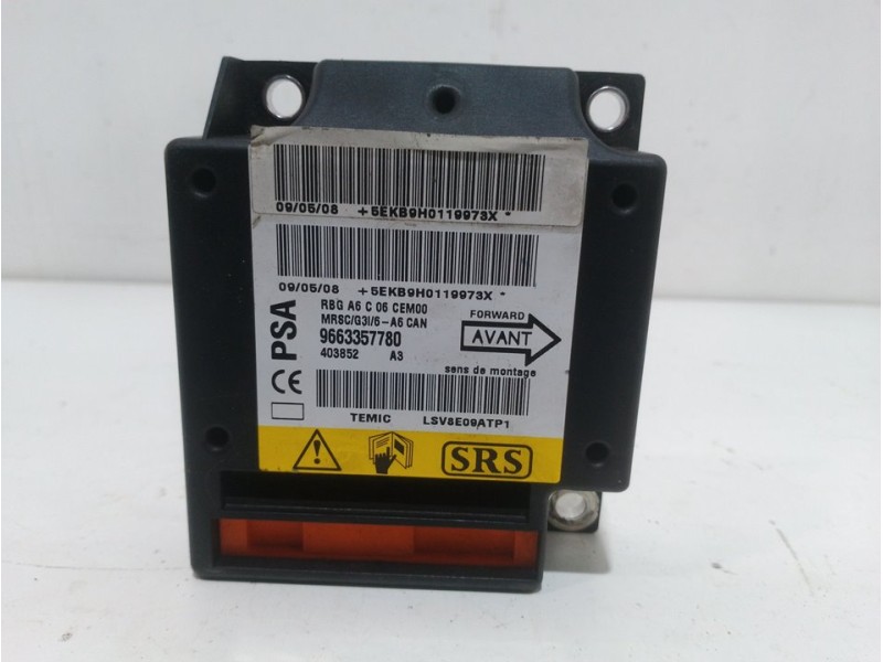 Recambio de centralita airbag para citroën c2 vts referencia OEM IAM 9663357780  