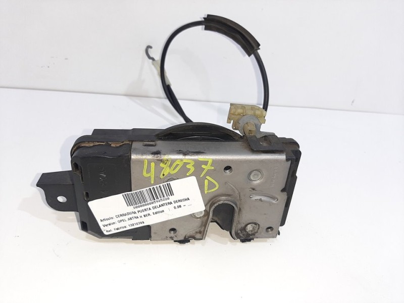 Recambio de cerradura puerta delantera derecha para opel astra h ber. edition referencia OEM IAM 13210749 4 PINES 