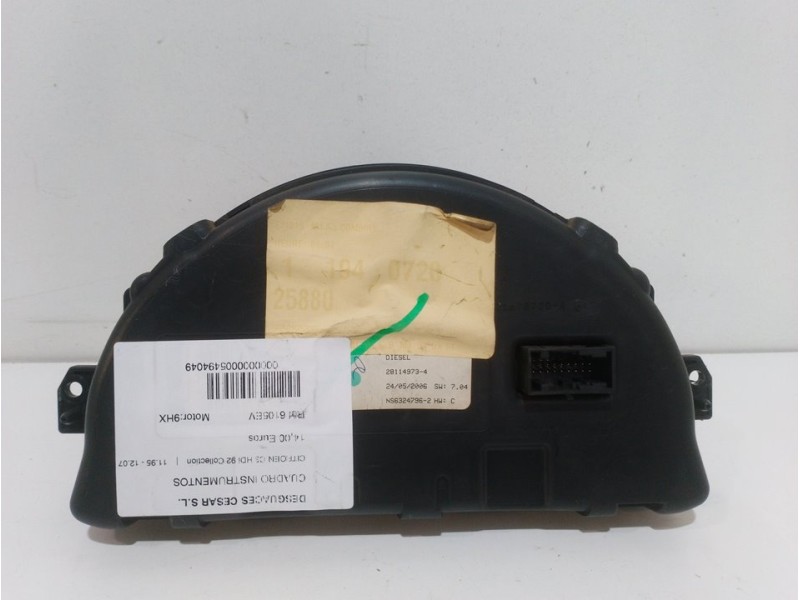 Recambio de cuadro instrumentos para citroën c3 hdi 92 collection referencia OEM IAM 6105EV  