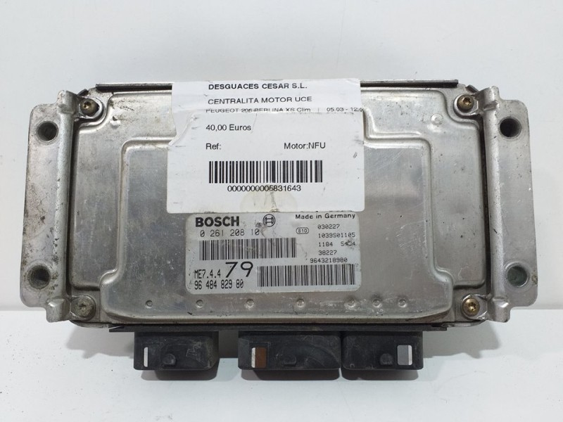 Recambio de centralita motor uce para peugeot 206 berlina xs clim referencia OEM IAM 9648482980  
